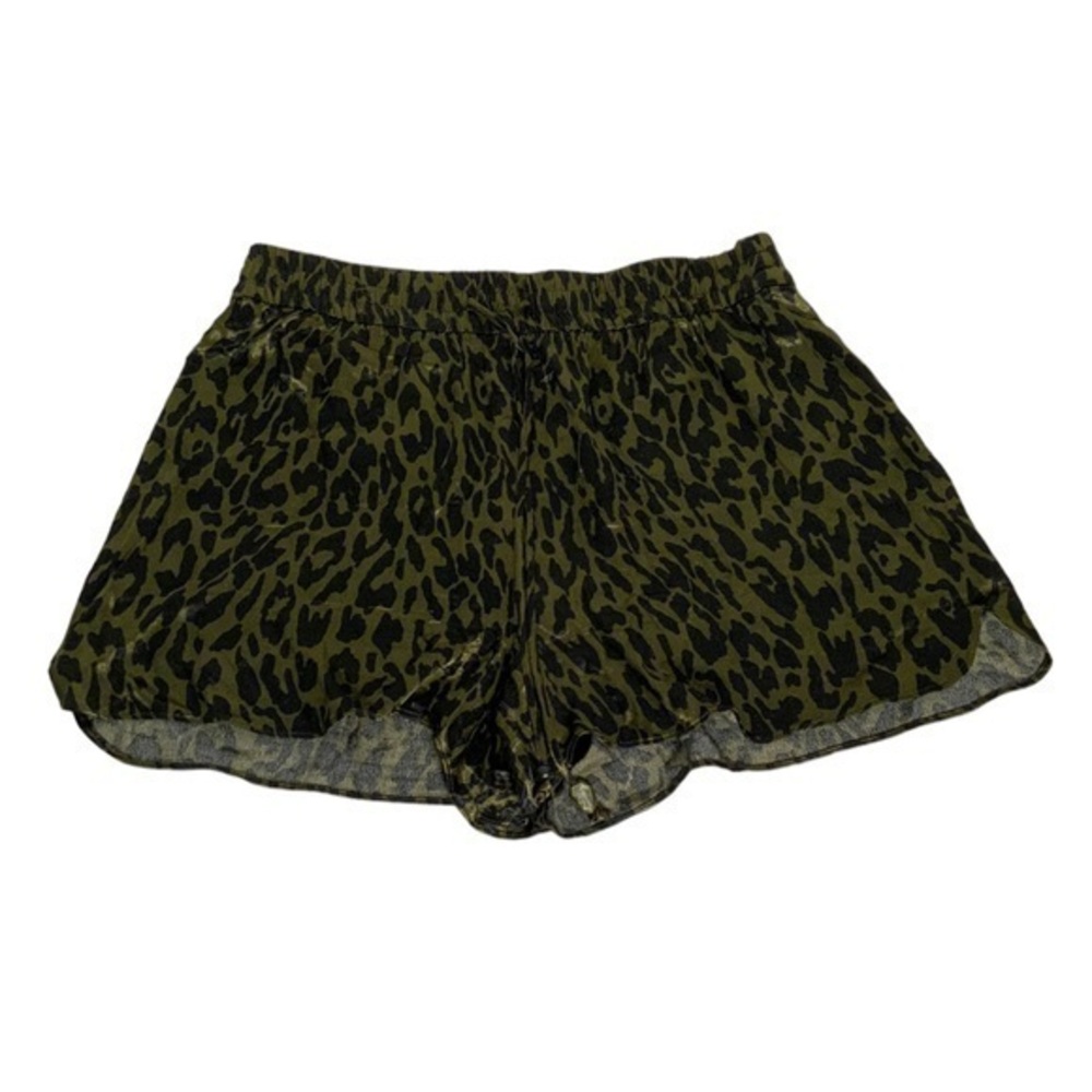 Zara animal print satin‎ shorts Large comfy lounge leopard cheetah